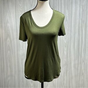A New Day Green Short Sleeve Blouse Size XS